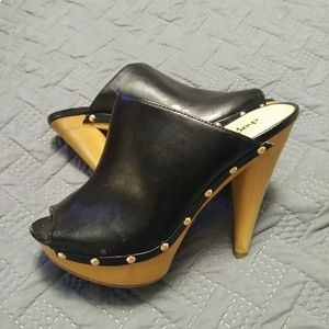 Studded Leather Clogs